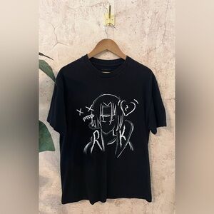 Royalkliq Black Graphic T-Shirt